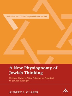 cover image of A New Physiognomy of Jewish Thinking